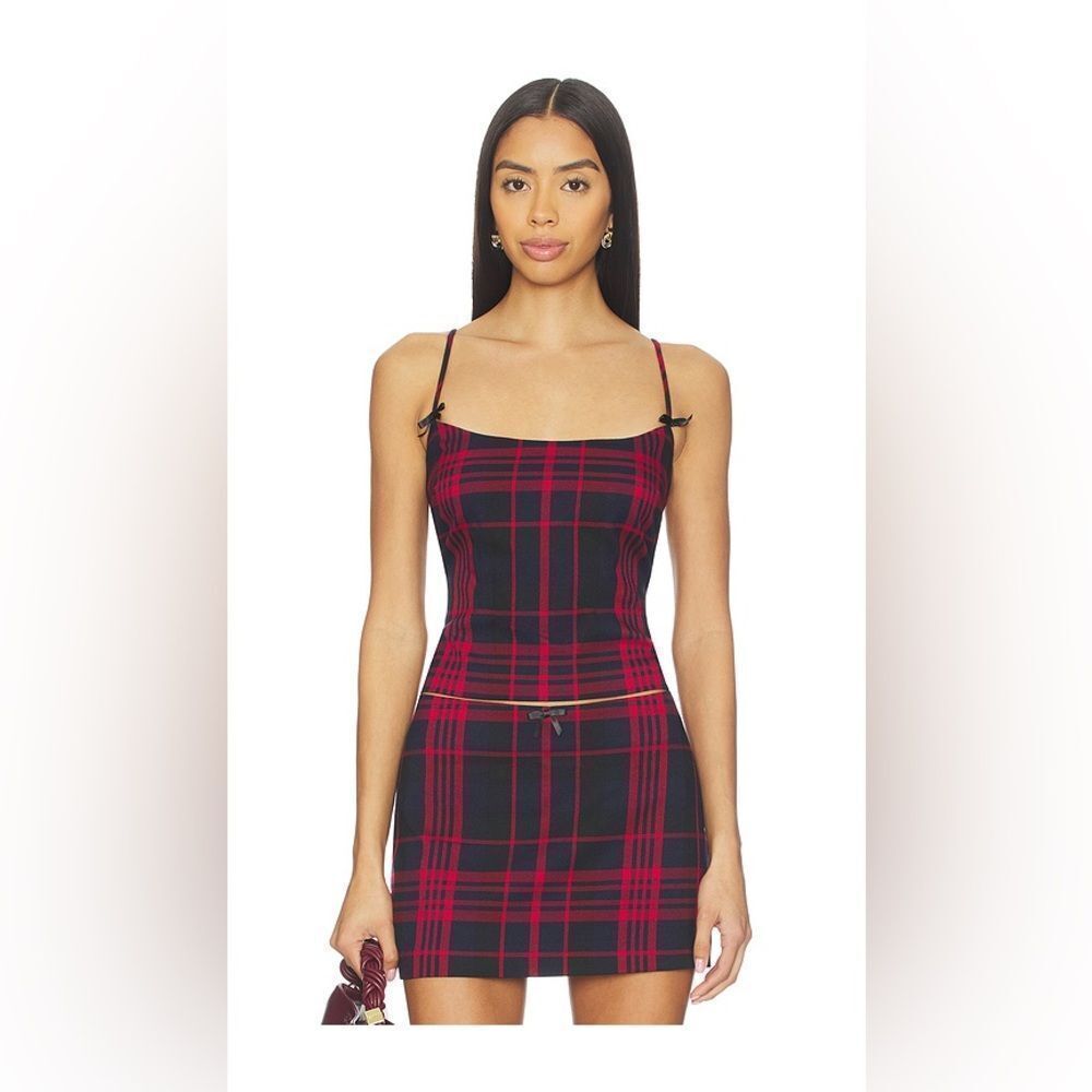 Majorelle Essie Mini Set in Red & Navy Plaid